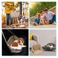 thumbnail image 3 of Asiento de coche para perros pequeños y medianos, asiento de coche portátil para perros y gatos, asiento elevador antideslizante para perros con almohadilla y correa de seguridad, 3 of 5