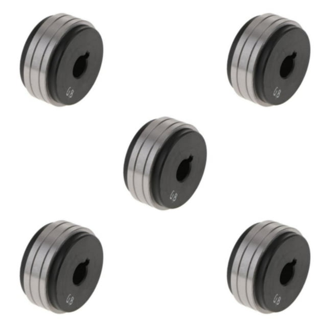 maskred Rouleau d'Alimentation de Roulement à Billes en Acier Pièces de Mig Wire, Argent Noir 0,8-0,8 5Set