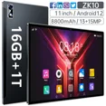 thumbnail image 2 of Tableta PC de 11 pulgadas con Android 12, versión global 2024, 16 GB de RAM + 1 T de ROM, 5G, doble SIM, llamadas telefónicas, GPS, Bluetooth, WiFi, WPS, 2 of 5