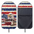 thumbnail image 5 of KUIFORTI Patriotic Eagle Print Front Car Seat Protector Cover, Water-Resistant Washable Towel Bucket Seat Covers Universal Fit for Cars SUVs Trucks, for Gym Running Swimming, 5 of 7