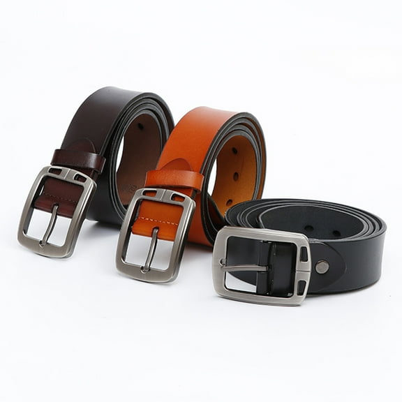 Pretyzoom Mens Belts Belt Sturdy Buckle 1Pcs Black