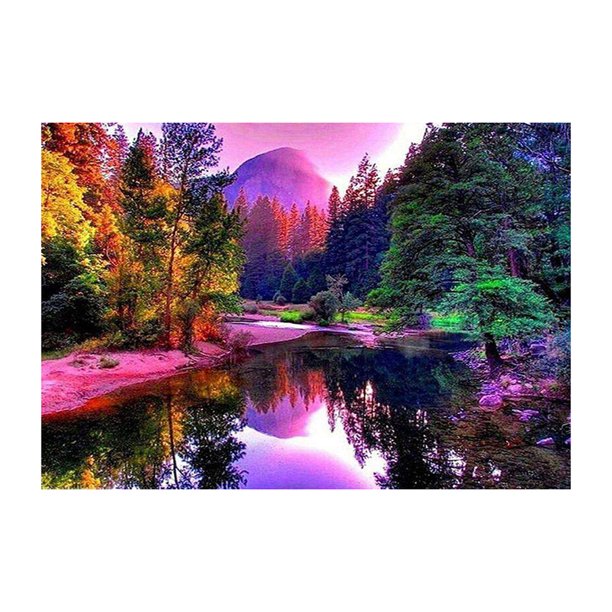 Taladro diamante pintura (DE0075) paisaje romántico 5D bordado completo DIY costura 30x40cm Hugtrwg Para estrenar