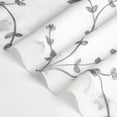 thumbnail image 4 of Pinewave Modern Grey & White Floral Grommet Sheer Curtains, 38" x 63" (2 Panels), 4 of 6