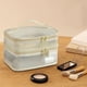 thumbnail image 4 of Neceser de malla de doble capa | Organizador de artículos de tocador de viaje de gran capacidad | Almacenamiento portátil de cosméticos con bolsillos interiores para brochas y artículos de belleza, 4 of 5