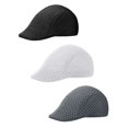 thumbnail image 5 of Gustave 3 Pack Mesh Newsboy Hats Flat Cap for Men Breathable Summer Caps Ivy Gatsby Cabbie Driving Hats Casual Beret Hat, 5 of 11