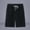 Black, variant on Oplxuo Women's Elastic Waist Knee Length Casual Cotton Bermuda Shorts with Drawstring