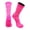 Hot Pink, variant on Heathered Crew Socks (Hot Pink, Small)