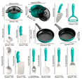 thumbnail image 3 of LYMAYTER Toddler Mini Pretend Cooking Set 28/61/71/83/86Pcs Kids Realistic Kitchen Cookware Play Food Learning Toy Green, 3 of 7