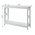 thumbnail image 3 of Convenience Concepts Omega Console Table in White Wood Finish, 3 of 5
