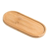 LAMIRO Wooden Vanity Tray Serving Tray Holder Vanity Plate Toilet Tank Tray Countertop Organizer Holder Bathroom Tray for Home Bathroom Oval