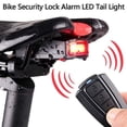 thumbnail image 2 of USB Rechargeable Key Fob Controlled Waterproof Bike Tail Light Bicycle Rear Light Cycling Anti-theft Alarm Warning Light Safety Flashing Lamp LED Back Flashlight for Mountain Bike, 2 of 11