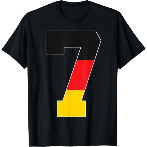 Kids 7th Birthday Party Germany German Flag Boys 7 Year Old T-Shirt