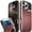 Rose Gold/Black, variant on Vena vCommute for Apple iPhone 16 Pro Max Wallet Case, iPhone 16 Pro Max Case with Leather Stand Card Holder [Military Grade Drop Protection] - Purple