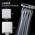 thumbnail image 3 of Newentor® Handheld High Pressure Shower Head, 6 Spray Modes/Settings Detachable Shower Head, Chrome Finish Square Shower Head, 3 of 5