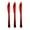 Red, variant on Smarty Shiny Metallic Silver Disposable Plastic Dinner Spoons 600ct