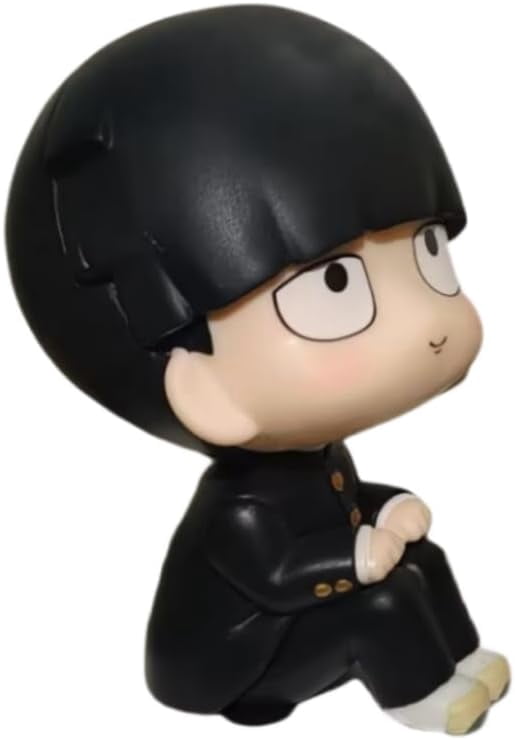 Newly Shigeo Kageyama Figure Spiritual Shintaka Figure Q Version Sitting Action Figures Anime Character Decor Statue Model Ornament Gifts (Shigeo Kageyama)