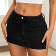 thumbnail image 2 of XDZJLR Mini Jeans Skirt For Women Denim Skirts Washed Denim Bodycon Skirt High Stretch Elastic Slim Fit Short Skirt Black Xs-Xl, 2 of 6