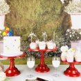 thumbnail image 4 of Juego de 3 soportes de metal para tartas, pedestal, mesa de postre, con base alta, decoración para baby shower, bodas, fiestas de cumpleaños, celebración, 4 of 8