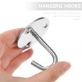 thumbnail image 4 of Silver Ceiling Hooks Stainless Steel Screw Mounted Hooks for Hanging 6Pcs, 4 of 4