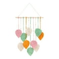 thumbnail image 2 of Macramé para colgar en la pared, decoración de pared, adorno de fondo, tapiz bohemio, borlas de hojas de macramé para apartamento, hogar, dormitorio, Naranja, 2 of 8