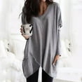 thumbnail image 2 of gakvbuo Fall Long Sweatshirt For Womens With Pockets Lightweight Pullover Shirts Long Sleeve Dressy Tunic Tops To Wear With Leggings, 2 of 7