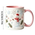thumbnail image 2 of Christmas Ceramic Mugs Cute Xmas Coffee Cups with Santa Claus Reindeer Snowman Sleigh Handle Holiday Mug for Hot Beverages, 2 of 7