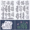 thumbnail image 1 of 2 Sheets Flowers Grass Water Soluble Embroidery Patterns Stabilizers Hand Sewing Stick and Stitch Transfers Fabric Wash Away Pre-Printed Self Adhesive for Bags Cloth Sewing Lovers, 1 of 9