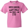 thumbnail image 3 of Inktastic North Carolina Awesome Since 1789 Youth T-Shirt, 3 of 5