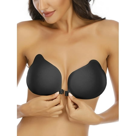 

YouLoveIt Women Strapless Bra Women Self Adhesive Reusable Push Up Invisible Silicone Bras Invisible Bra Sexy Seamless Bra for Women