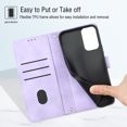 thumbnail image 5 of Tarise Phone Case for Samsung Galaxy A32 5G Case, Premium PU Leather Card Holder Wrist Strap Magnetic Closure Flip Stand Function TPU Interior Book Cover for Samsung A32 5G Wallet Case, Purple, 5 of 7