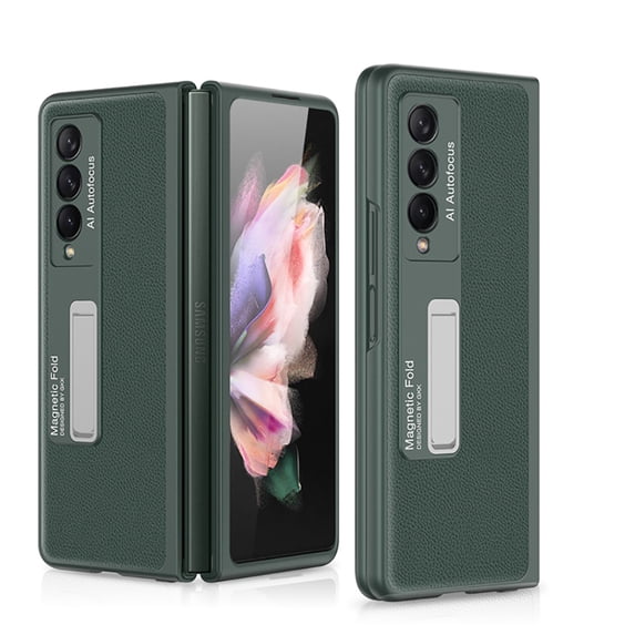 TECH CIRCLE Samsung Galaxy Z Fold 4 5G 2022 Case,Ultra Slim PU Leather Kickstand Rugged Shockproof Protective Phone Case for Samsung Z Fold 4 7.6 inch,Green