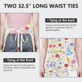 thumbnail image 6 of Pioneer Flower Floral Print Pattern Apron for Women and Men, Cotton Linen Waterproof with Pockets, Adjustable, 33x27 Inch for Kitchen, Gardening, BBQ, Salon, 6 of 6
