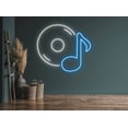 thumbnail image 3 of Vinil Record Musical Notes Neon Sign, Musical Notes LED Sign, 3 of 4