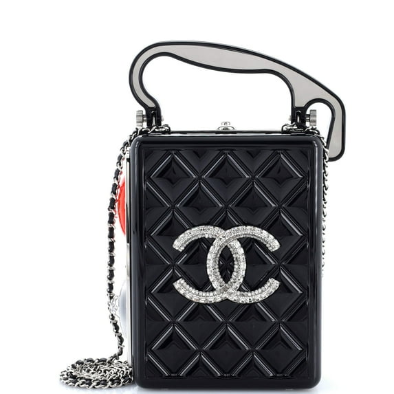 Pre-Owned Traffic Light Minaudiere Resin with Metal and Crystals By Rebag
