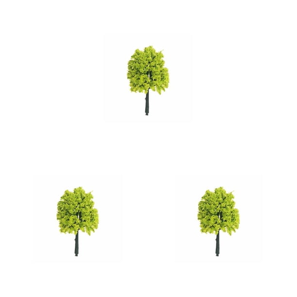 Inteprter 20 piezas modelo árbol casa decoración plástico planta Artificial miniatura 5cm Type1 NO1