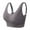 Gray, variant on Qingpeng Women's Front Cross Adjustable Side Buckle Wireless Lace Seamless Sports Yoga Push-up Bra