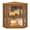 Brown, variant on Large Corner Bamboo Bread Box for Kitchen Countertop, Space-Saving Bread Storage Bin with Unique Wavy Acrylic Window, Modern Wooden Bread Keeper for Small Kitchen Organization