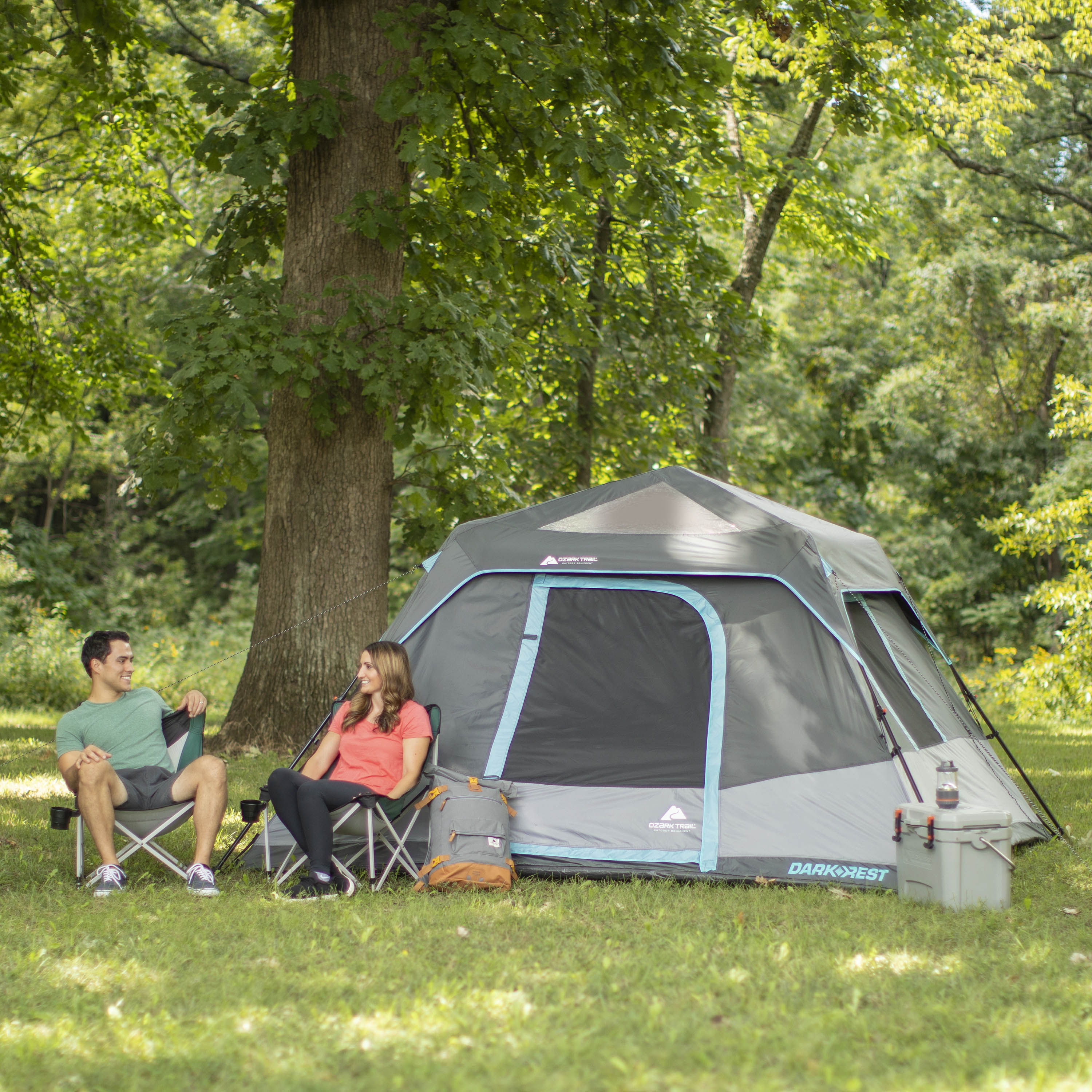 Carpa Instantánea Ozark Trail para 6 Personas, Cabina Dark Rest, 10 pies x 9 pies, Gris 2