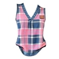 thumbnail image 5 of Tank Tops for Women V Neck Pleated Print Sleeveless Satin Summer Tops, 5 of 5