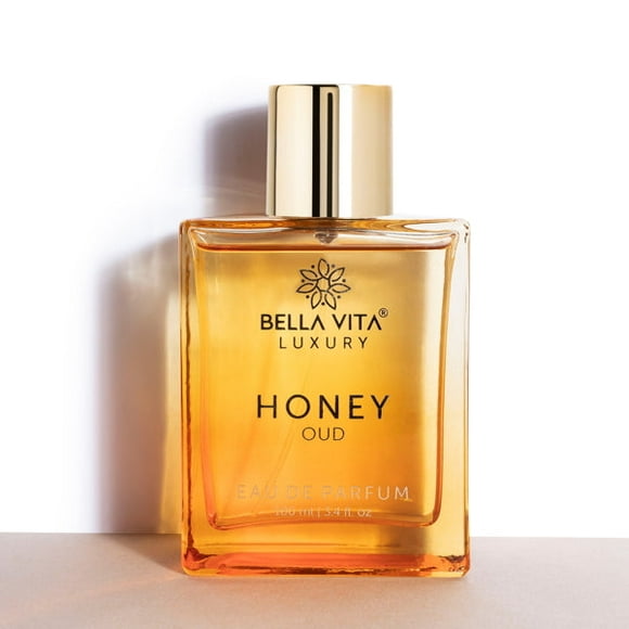 Bella Vita Luxury Honey Oud Eau De Parfum Unisex Perfume for Men & Women with Patchouli, Vanilla, Bergamot | Floral, Spicy EDP Fragrance Scent, 100 Ml