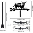 thumbnail image 2 of 1Set Iron Wind Direction Indicator Weathervane for Outdoor Garden Wind Measuring Tool Cattle 260x358mm, 2 of 8