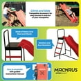 thumbnail image 4 of Trampoline Step N Slide - Kids Outdoor Trampoline Ladder and Wave-Style, 4 of 6