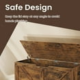 thumbnail image 5 of LEDREM Wooden Storage Bench, Storage Chest, Farmhouse Blanket Chest With Safety Hinges, Supports 300 lb For Bedroom, Living Room, 5 of 5