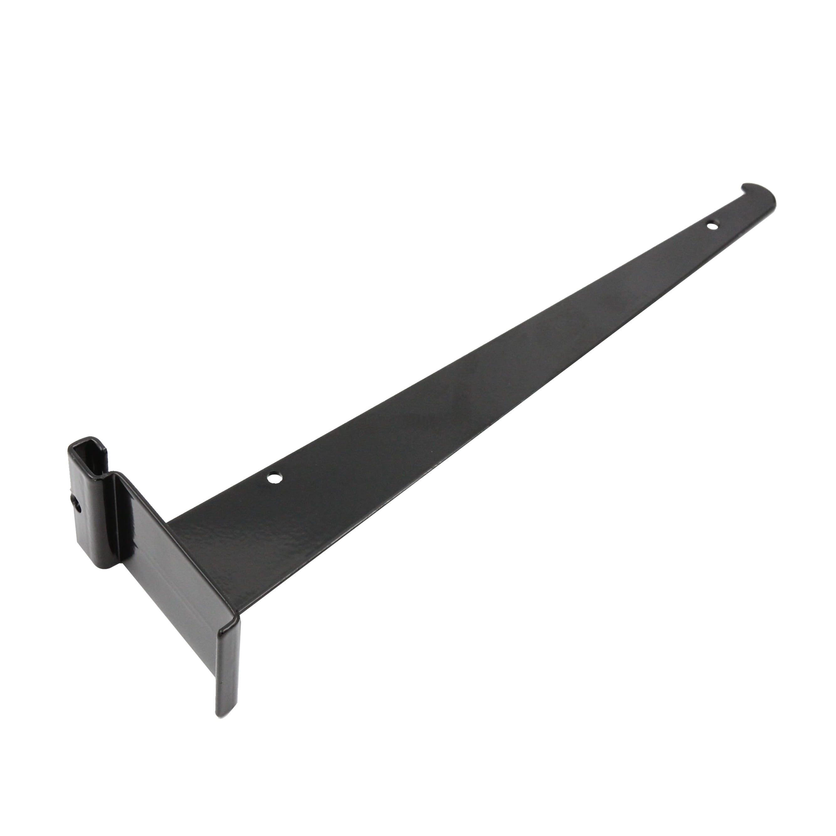 SSWBasics Grid Wall Accessory - 12 inch Black Metal Shelf Brackets for Wire Grid - Pack of 10 - Durable Gridwall Accessories - Grid Wall Shelf Brackets for Retail  Boutique  Thrift  Home Organization
