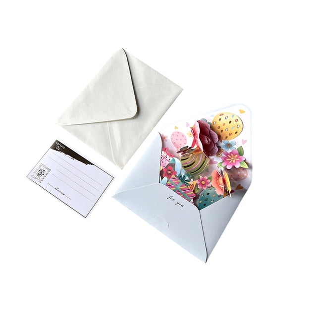 E Greeting Card Set With Pop Up Flower And Blank Envelope For Anniversary Congratulations Get Well Graduation 5.91X4.53 Inch