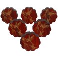 thumbnail image 1 of IBA Indianbeautifulart Boutons Gravés Rouges 10 Pcs Meubles Boutons en Bois Festonné Tiroir Rustique, 1 of 3
