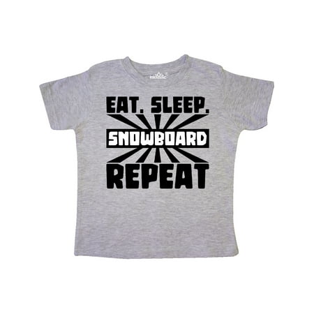 

Inktastic Eat Sleep Snowboard Repeat Gift Toddler Boy or Toddler Girl T-Shirt