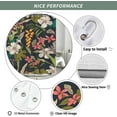 thumbnail image 5 of Floral Watercolor Plant Shower Curtain, Green Leaf Jungle Nature Flowers Pretty Fresh Farmhouse Botanic Shower Curtain Set for Bathroom Decor with 12 Hooks Waterproof Durable Fabric 72x72, 5 of 6