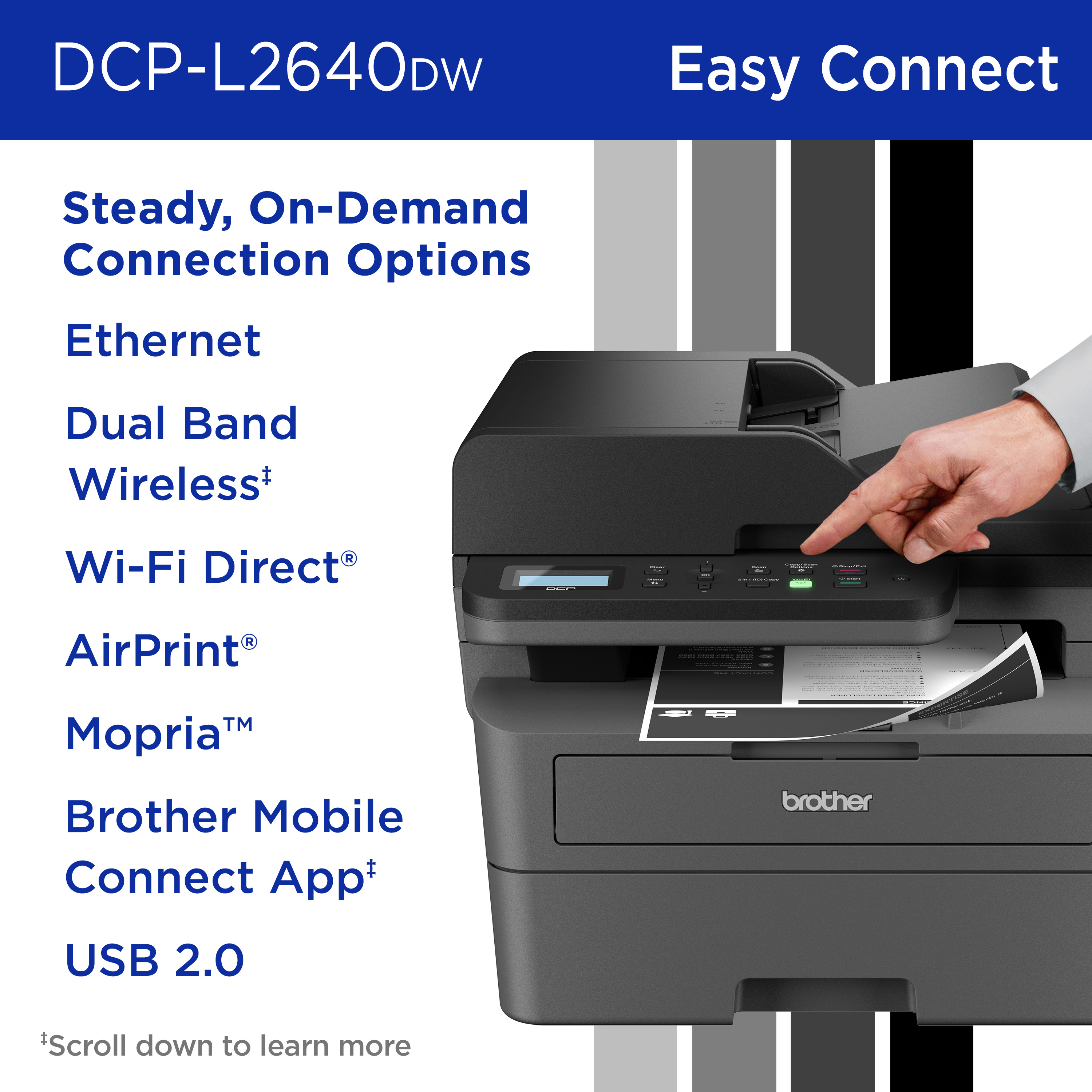 Brother DCP-L2640DW Wireless Monochrome Laser Printer photo 6