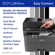 Brother Wireless DCP-L2640DW Compact Monochrome Multi-Function Laser Printer with Print, Copy and Scan, Duplex and Mobile Printing